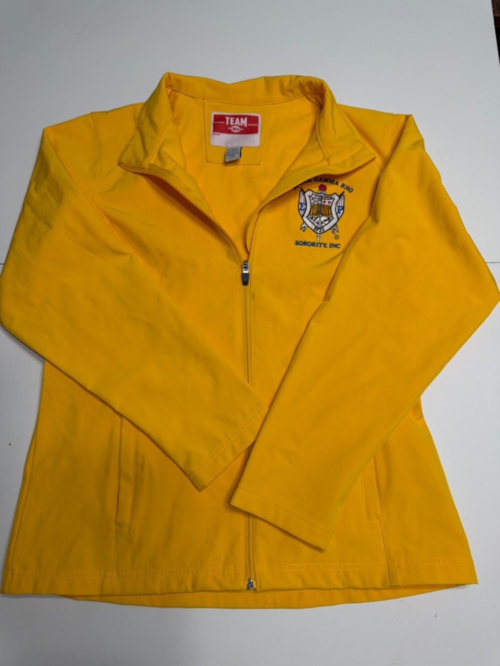 Sigma Gamma Rho Sorority Youth Yellow Zip-Up Jacket